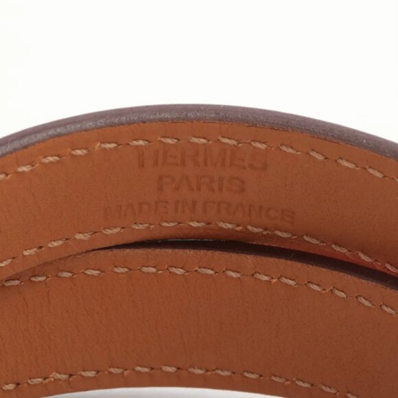 Hermès Kelly Double Tour Two-tone Bracelet Rose Azalee x Orange - Picture 6 of 6